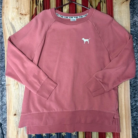 Victorias Secret Pink Long Sleeve Medium Crewneck Sweatshirt - Picture 2 of 3